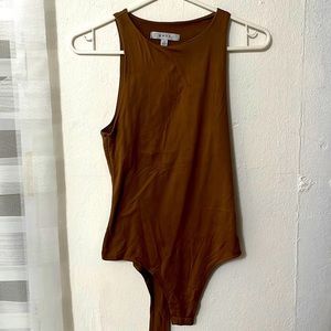 Brown basic body suit